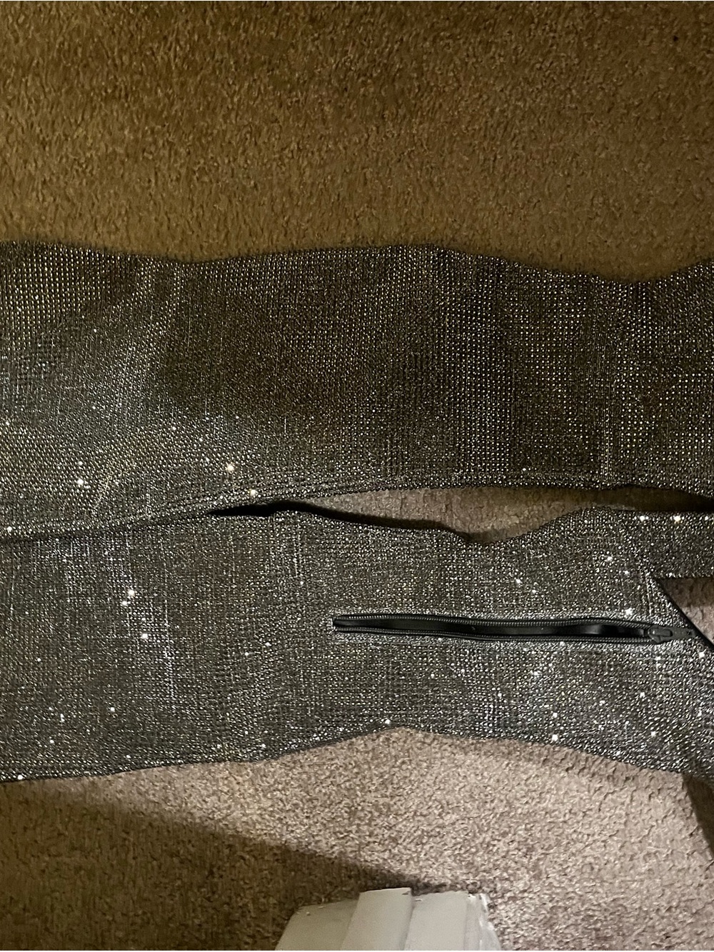Gianni Bini Silver Sparkle Over-the-Knee Boots